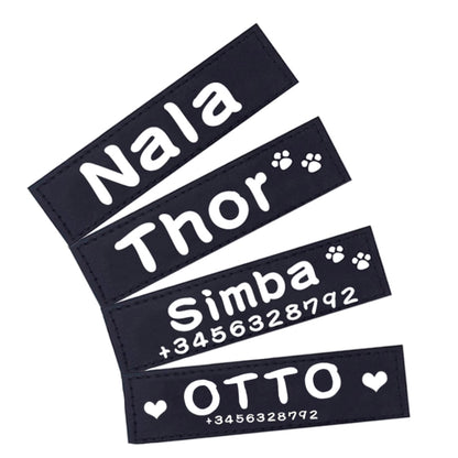 Custom velcro label / patches for Dog Harness