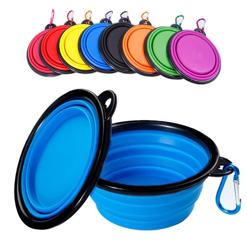 Portable & Collapsible Silicone Dog Travel Bowl